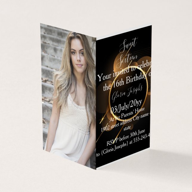 Tarjeta Oro y dulce negro dieciséis fotos (Exterior)