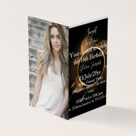 Tarjeta Oro y dulce negro dieciséis fotos