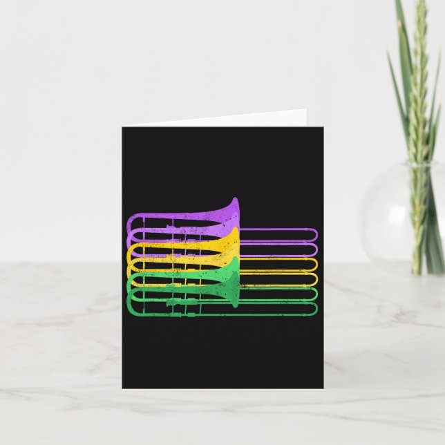 Tarjeta Orquesta de Mardi Gras Br Trombone (Anverso)