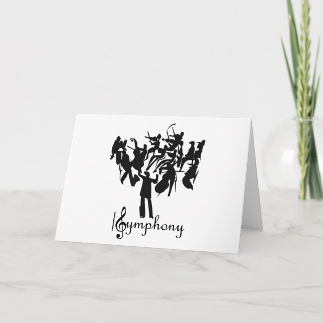 Tarjeta Orquesta SINFÓNICA de diseño estilizado (Anverso)