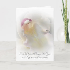 Tarjeta Orquídea Blanca Personalizada 65° Aniversario Boda