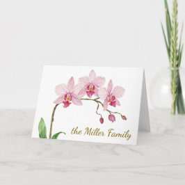 Tarjeta Orquídea Flor Acuática