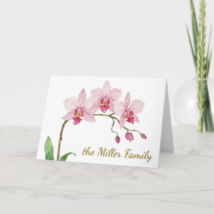 Tarjeta Orquídea Flor Acuática