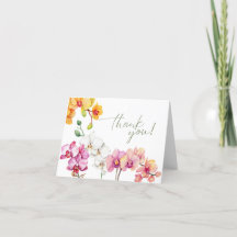 Tarjeta Orquídea Floral de agradecimiento