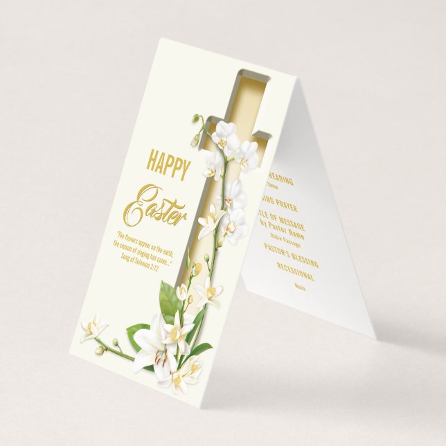 Tarjeta Orquídea Lily Cruzó la Primavera Pascua Orden de S (Anverso)