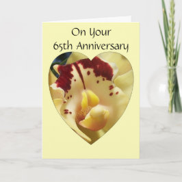 Tarjeta Orquídea Personalizada 65° Aniversario Boda