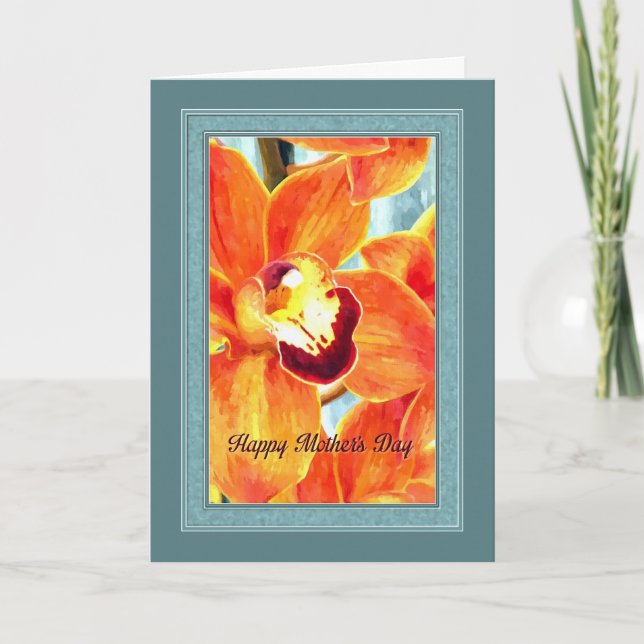 Tarjeta Orquídea pintada de madre (Anverso)