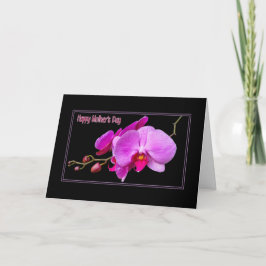 Tarjeta Orquídea púrpura de la madre