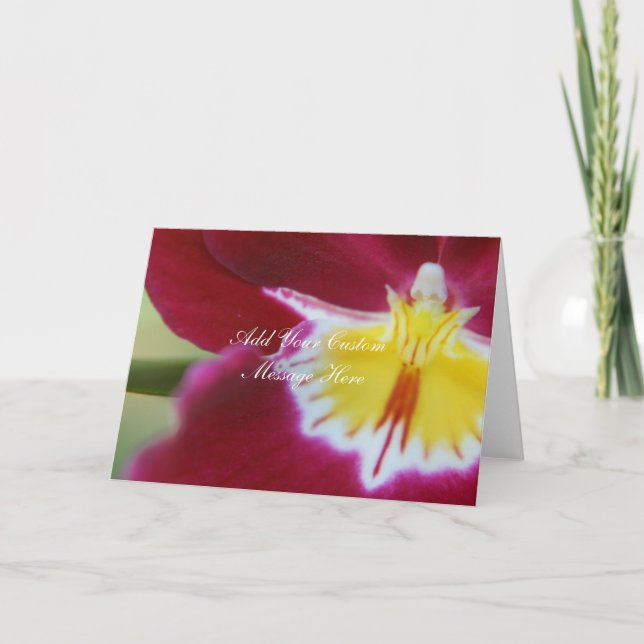 Tarjeta Orquídea roja y amarilla (Anverso)
