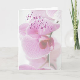 Tarjeta Orquídea rosa | Cumpleaños personalizado