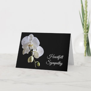 Tarjeta Orquídea sobre simpatía negra