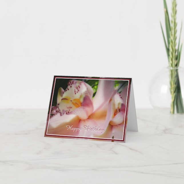 Tarjeta Orquídea suave PInk (Anverso)