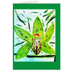 Tarjeta Orquídea Verde para Cimbidio