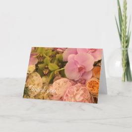 Tarjeta Orquídea y Peony Gracias