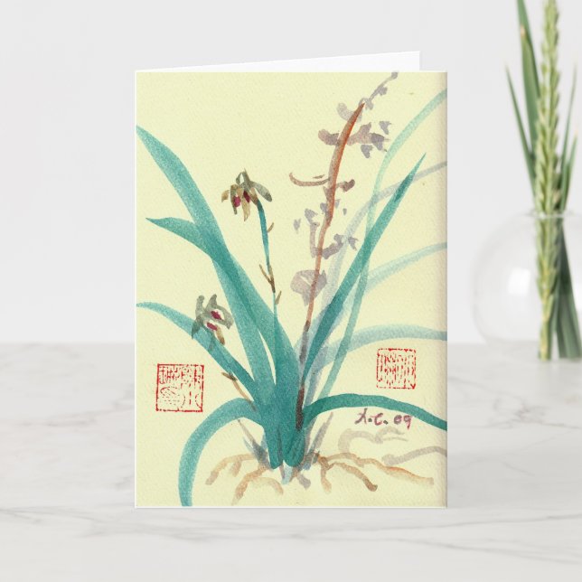 Tarjeta Orquídeas (Anverso)
