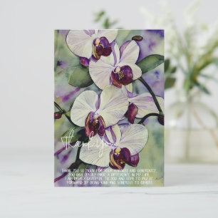 Tarjeta Orquídeas acuarela personalizables