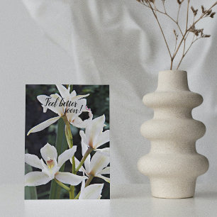 Tarjeta Orquídeas Blancas Floral Recupérate