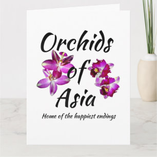 Tarjeta Orquídeas de Asia