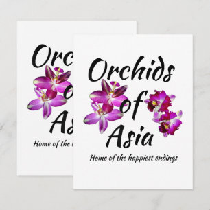 Tarjeta Orquídeas de Asia