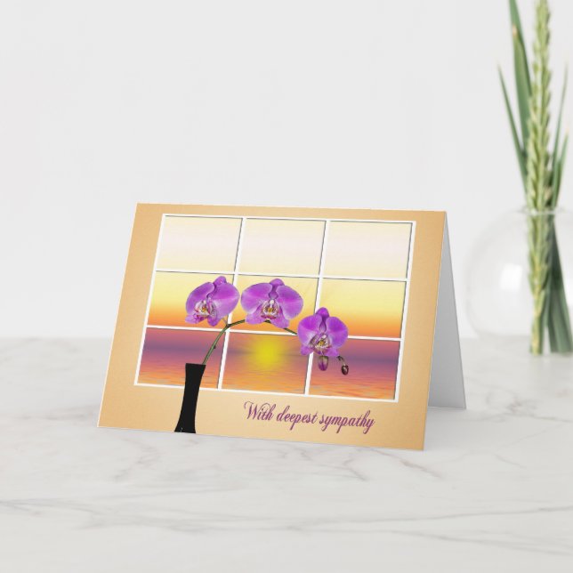 Tarjeta Orquídeas del Amanecer Simpatía (Anverso)