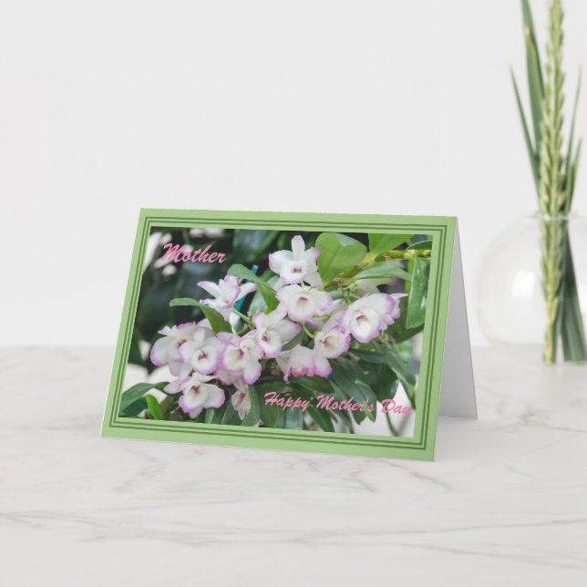 Tarjeta Orquídeas del Día de la Madre (Anverso)