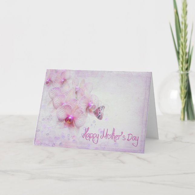 Tarjeta Orquídeas del Día de la Madre (Anverso)