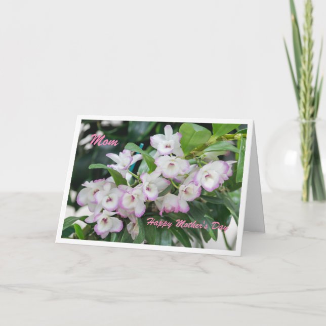 Tarjeta Orquídeas del Día de la Madre (Anverso)