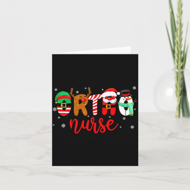 Tarjeta Ortho Nurse Christmas Shirt Nurse Xmas Party Cna N (Anverso)