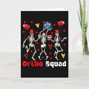 Tarjeta Ortho Squad Tres esqueletos del día de San Valentí