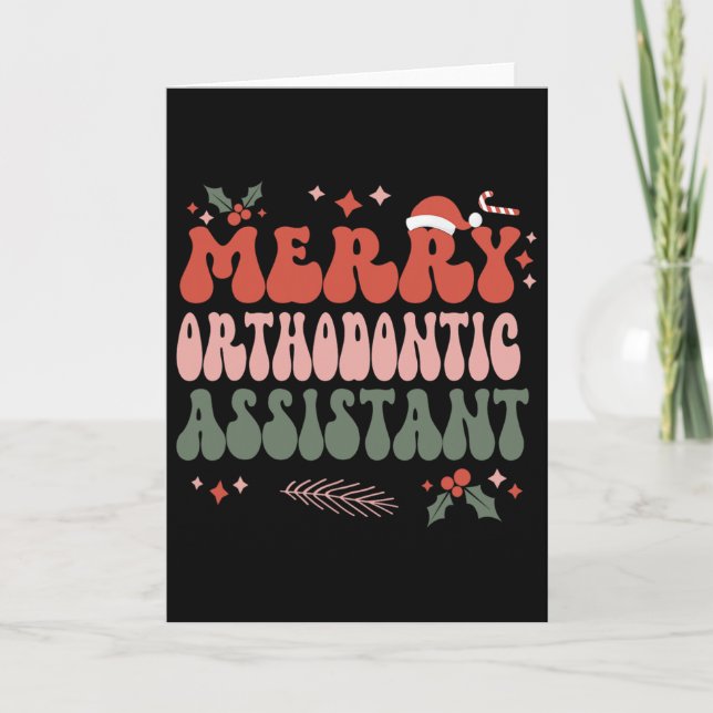 Tarjeta Ortodoncia alegre Navidad instantánea Ortodoncia d (Anverso)