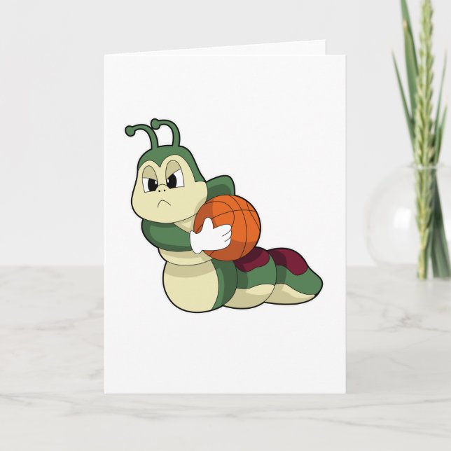 Tarjeta Oruga como jugador de baloncesto con baloncesto (Anverso)