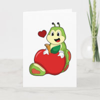 Oruga con manzana