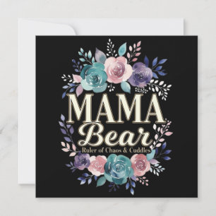 Tarjeta Osa Mamá Gobernante Del Caos Y Mimos Regalo Floral