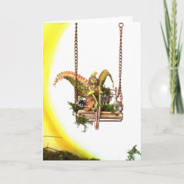 Tarjeta Oscilación de hadas, en blanco