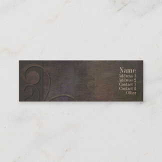 Tarjeta oscura del contacto de las curvas