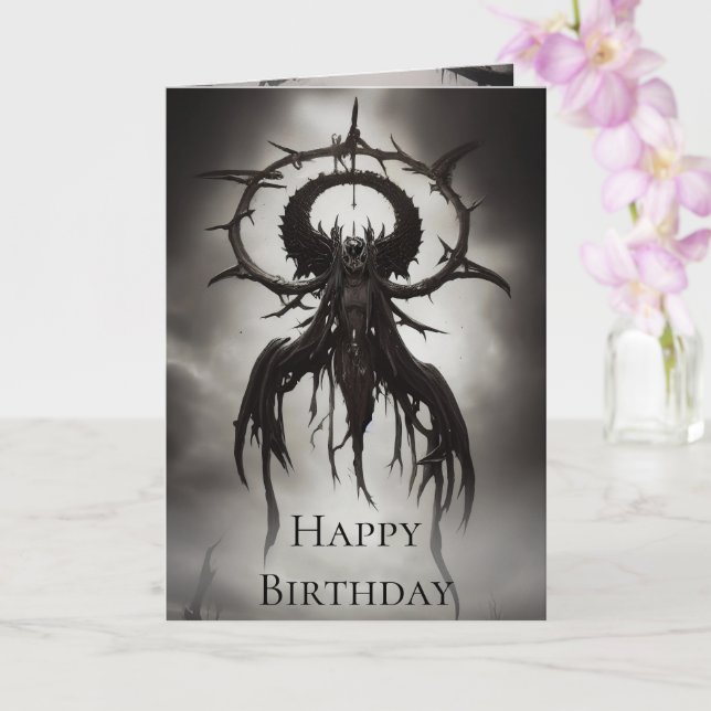 Tarjeta Oscuro arte del horror gótico: hombres oscuros (Orquídea)