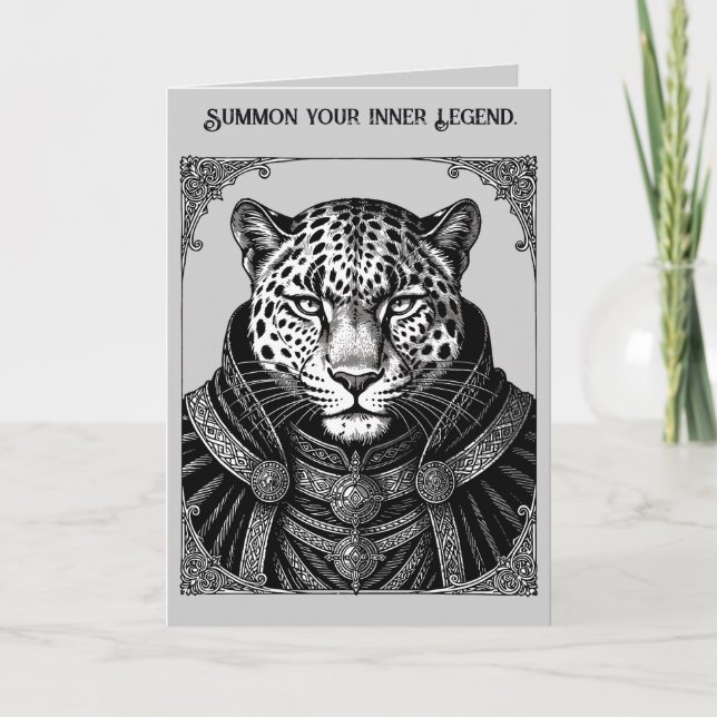 Tarjeta Ose El Rey Leopardo de las Sombras (Anverso)