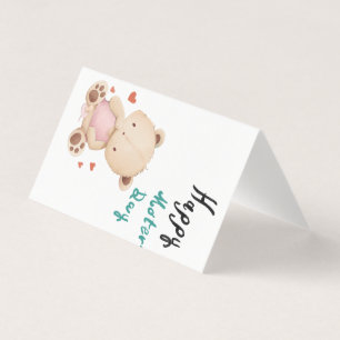 Tarjeta Osito bebé desea feliz día de la madre