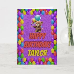 Tarjeta Osito de Peluche Feliz Cumpleaños