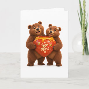 Tarjeta Osito de San Valentín Mina Abeja Linda