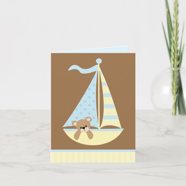 Tarjeta Osito Marinero Bebé (Anverso)