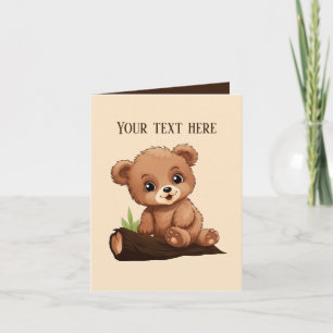 Tarjeta Oso bebé lindo añada texto a cualquier propósito