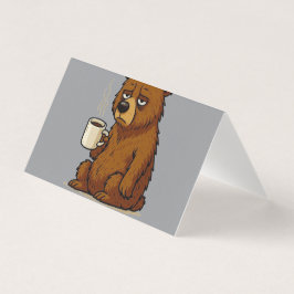 Tarjeta Oso Cansado Divertido Necesito Café Y Silencio Dis