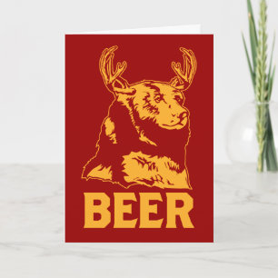 Tarjeta Oso + ciervo = cerveza