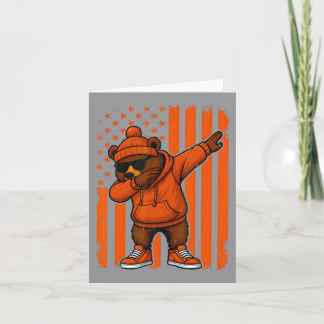 Tarjeta Oso Dabbing Para (Anverso)