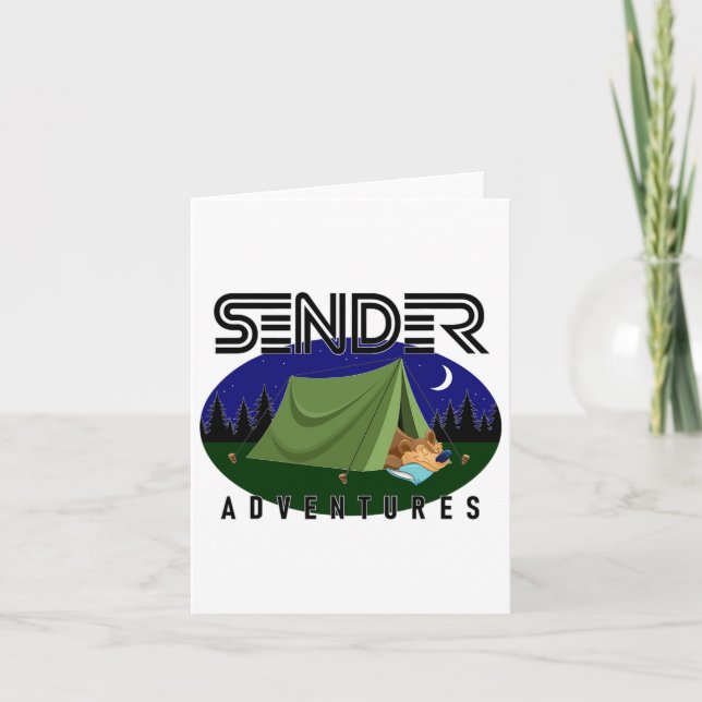 Tarjeta Oso de acampada (Anverso)
