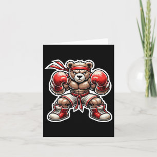 Tarjeta Oso de boxeo Martial Arts Street Grizzly Muay Thai