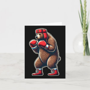 Tarjeta Oso de boxeo ruso soviético