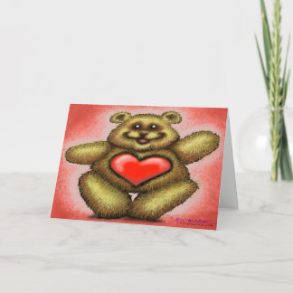 Tarjeta Oso de Corazón