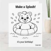 Oso de cumpleaños fiesta de piscina gigante activi